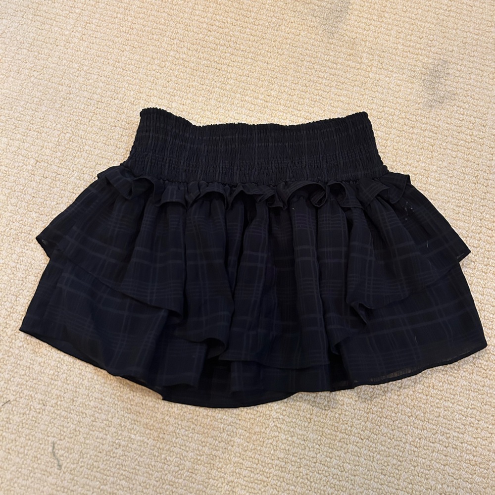 The Impeccable Pig Black Ruffled Skirt - Size: Medium